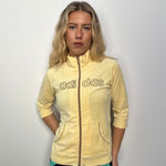 Adidas Pastel Yellow Velour Zip Up - Size S