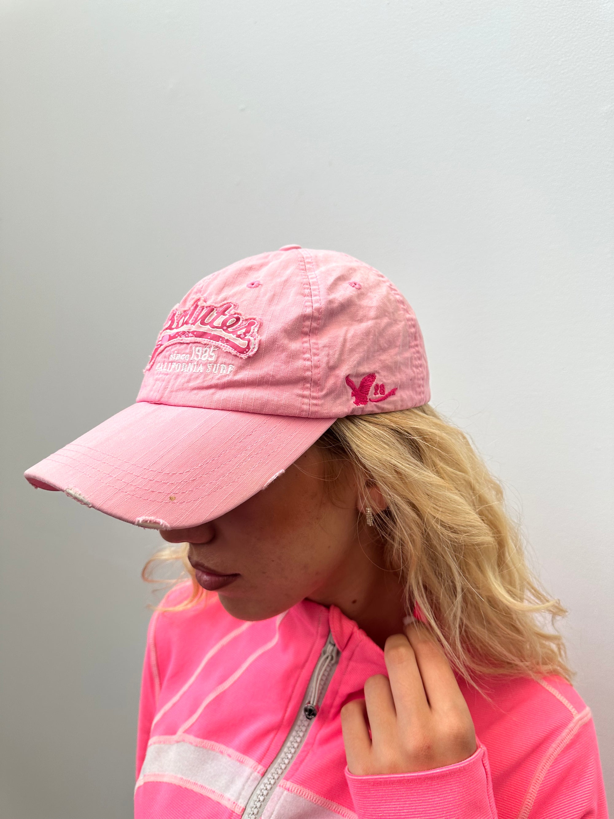 Pink Y2K Graphic Cap