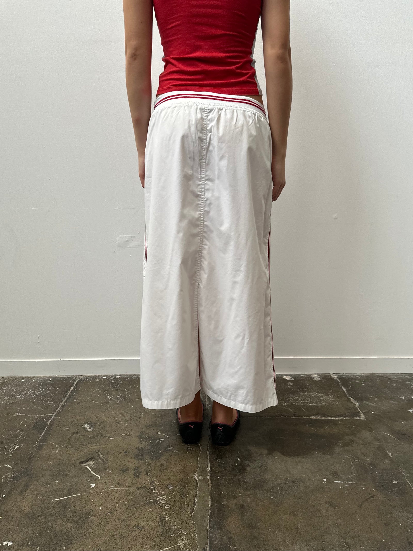 White Cargo Maxi Skirt - Size L
