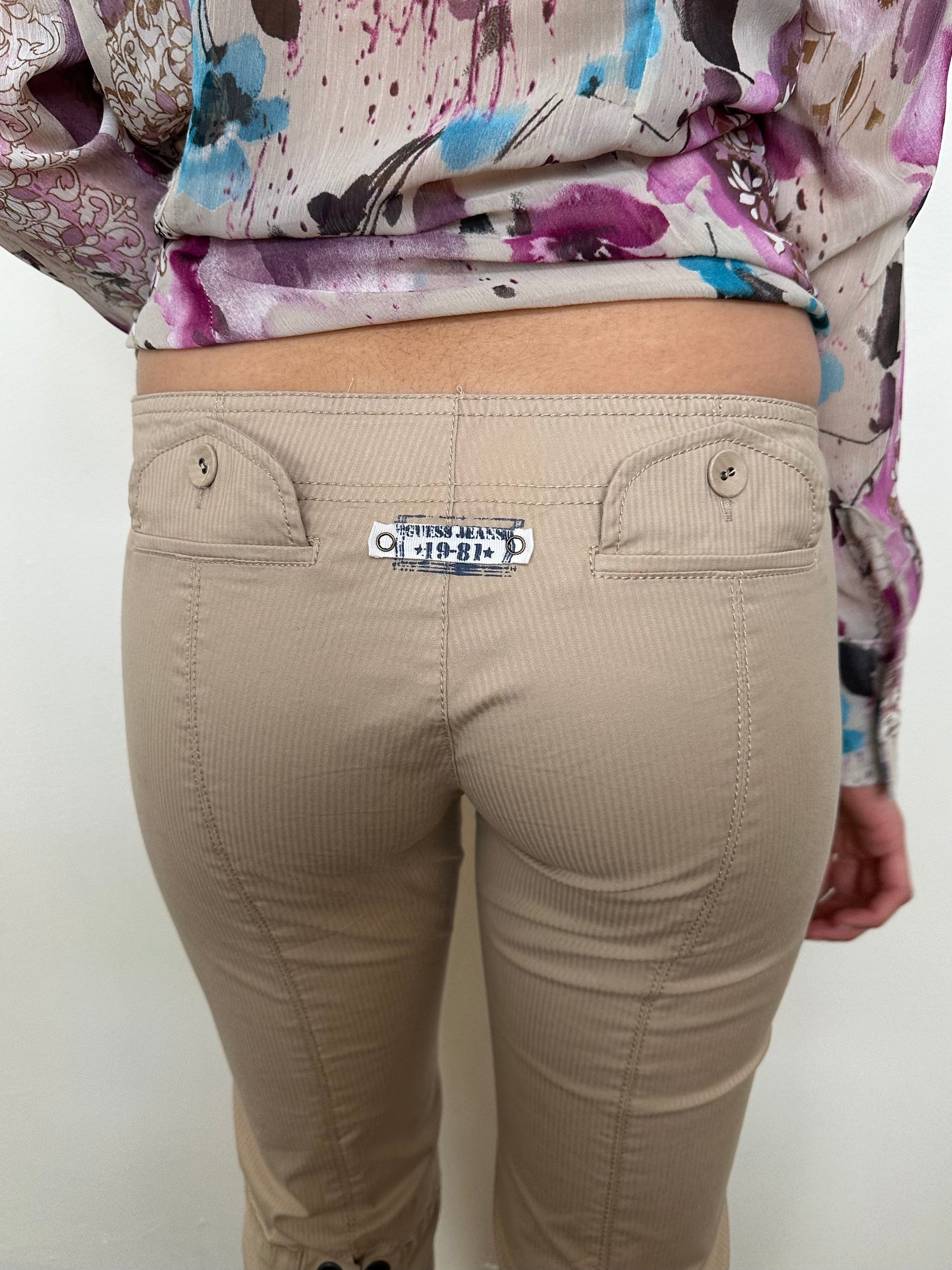 Guess beige Lace Up Detail Capris - Size XS