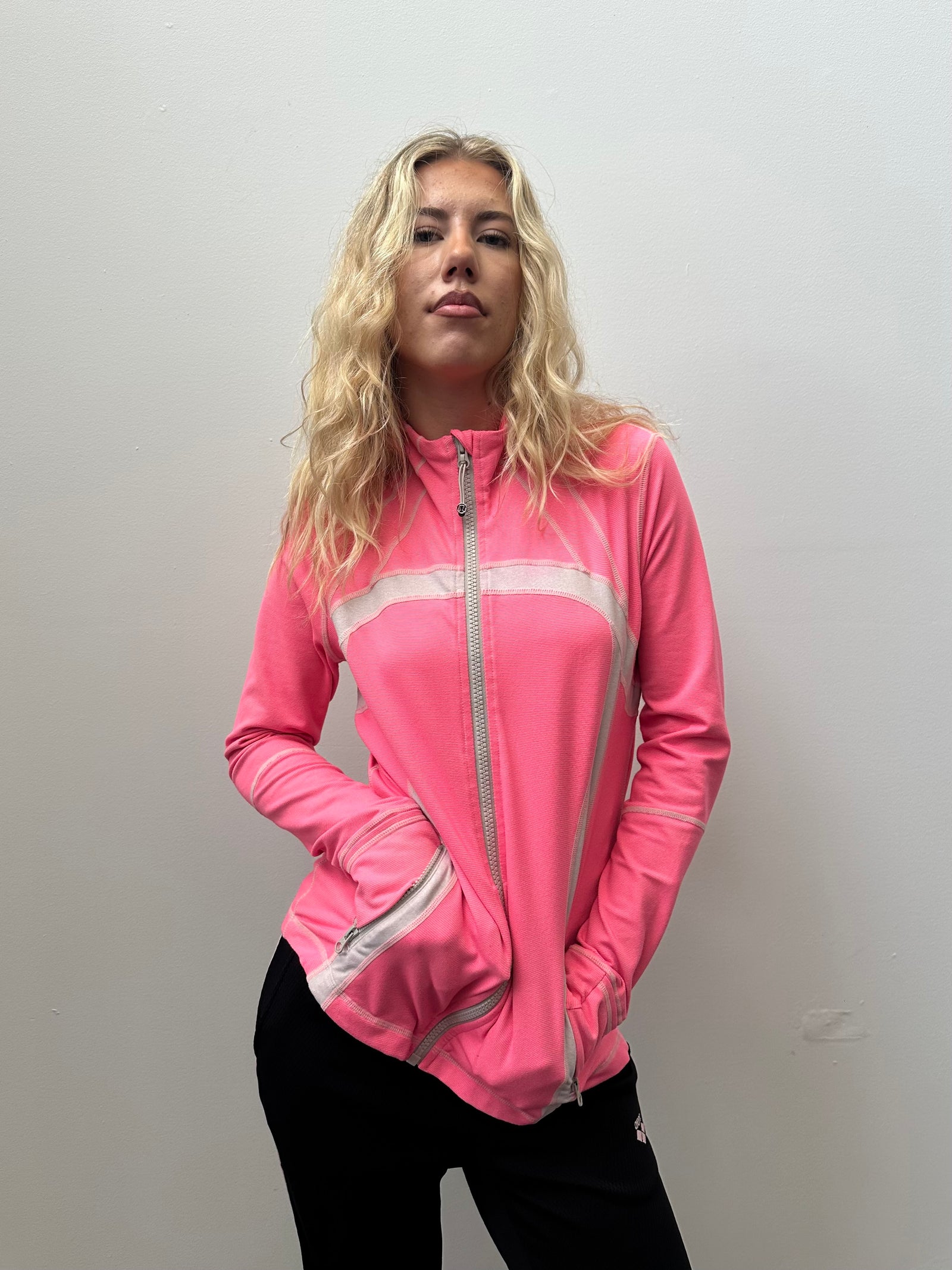 Lululemon Neon Pink Scuba Jacket - Size 12