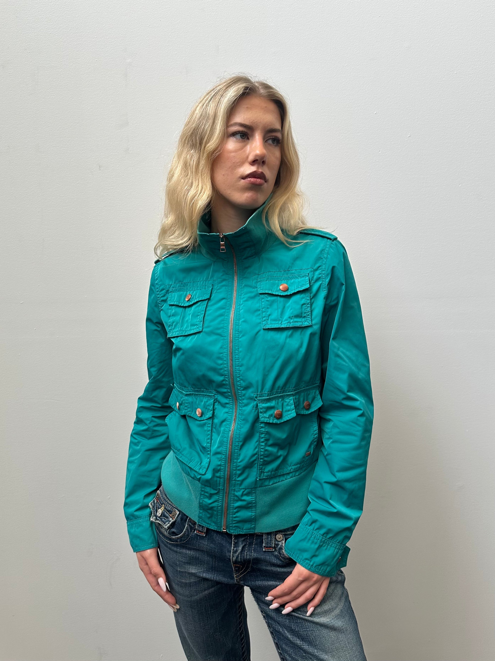 Turquoise Esprit Cargo Jacket - Size M