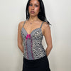 Intimissimi Grey Leopard Print Corset - Size S