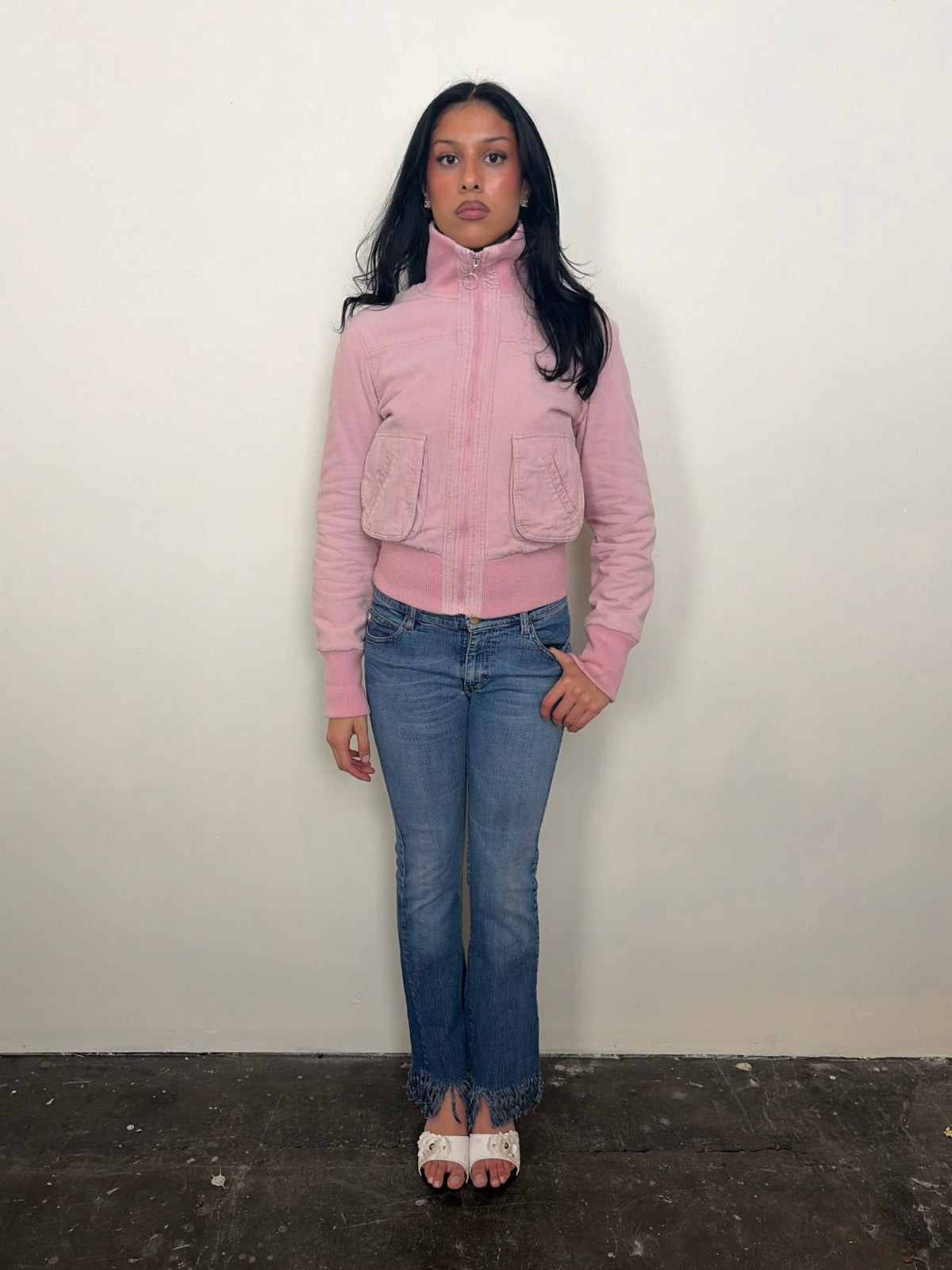 Pimkie Baby Pink Corduroy Jacket - Size M