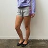 Adidas Low Waist Grey & Purple Shorts - Size S