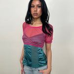 Hot Pink Netted Micro Crop - Size S