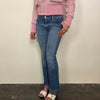 Miss Sixty Mid Wash Denim Fringe Hem Detail - Size S