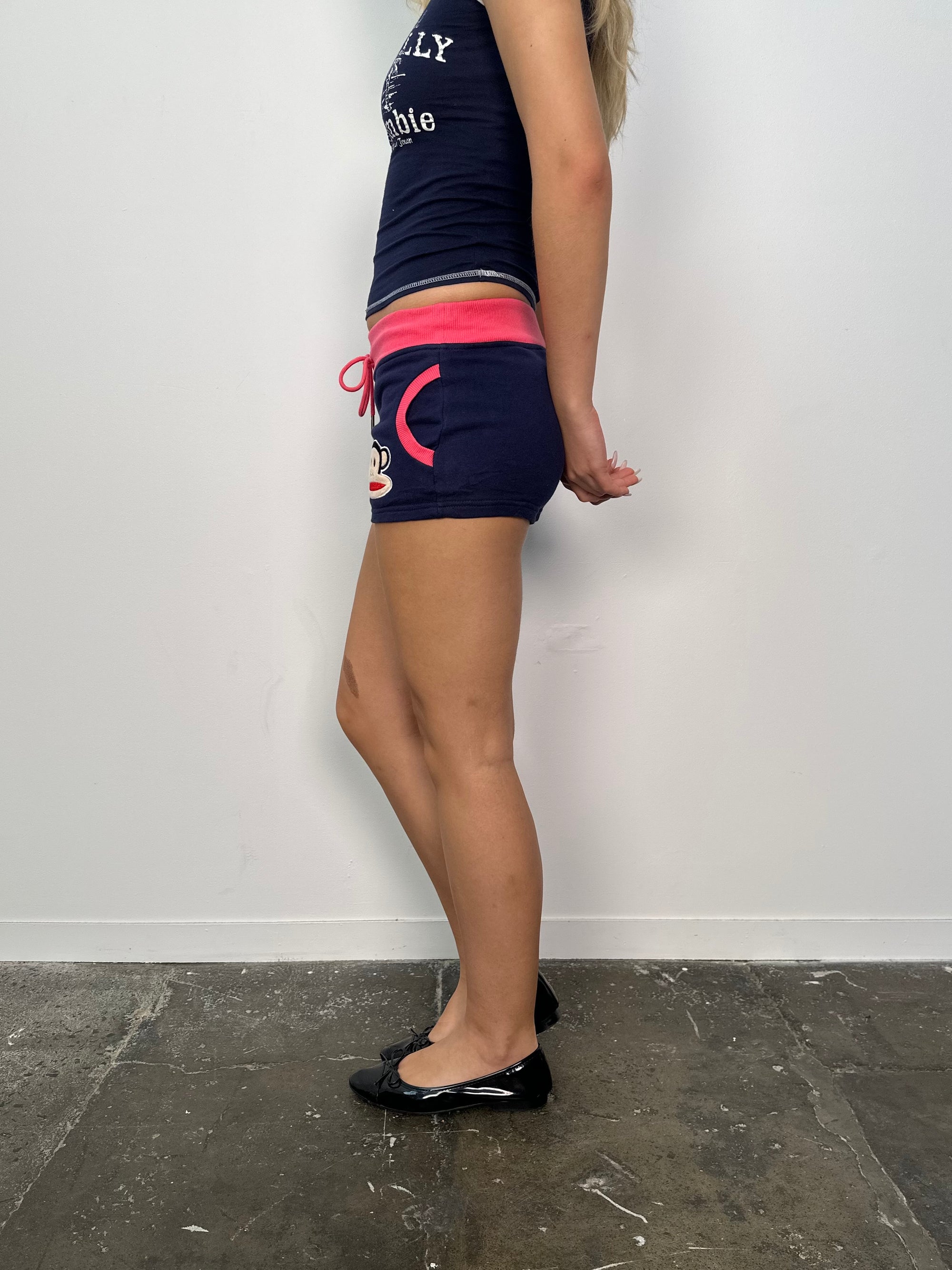 Paul Frank Navy & Pink Booty Shorts - Size XS