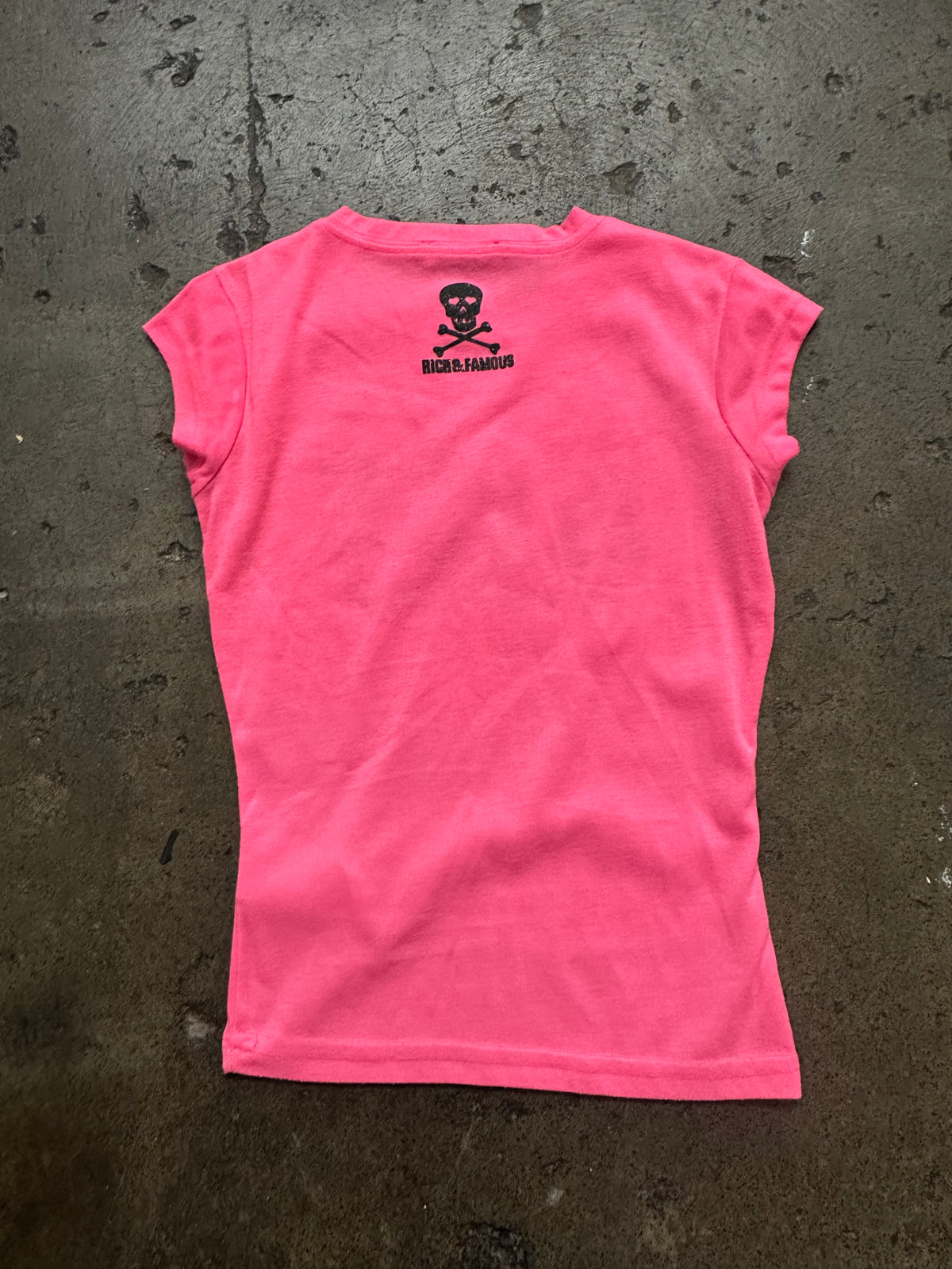 Kiss Me I’m Famous Neon Pink Baby T-Shirt - Size S