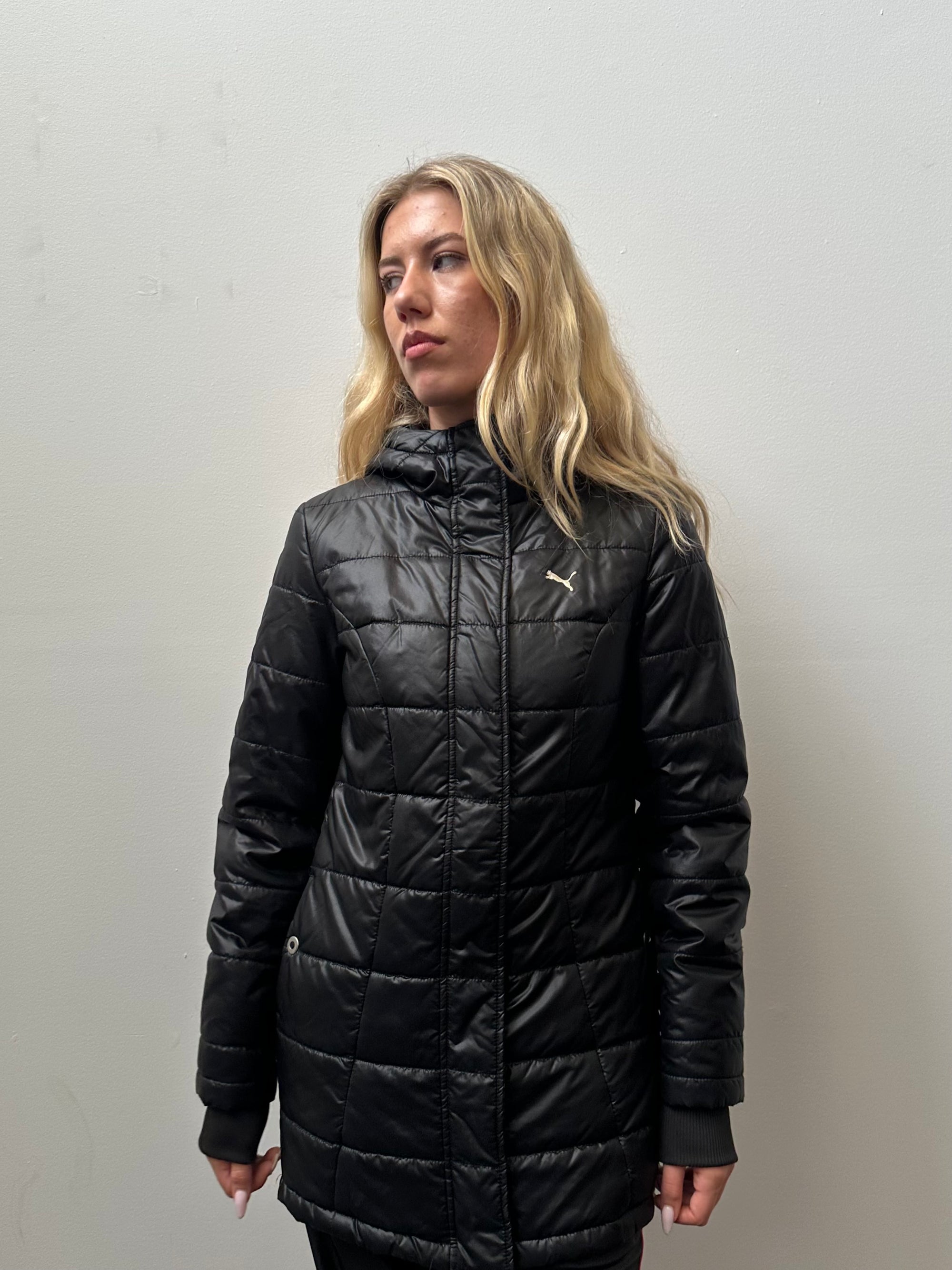 Puma Black Puffer Coat - Size S