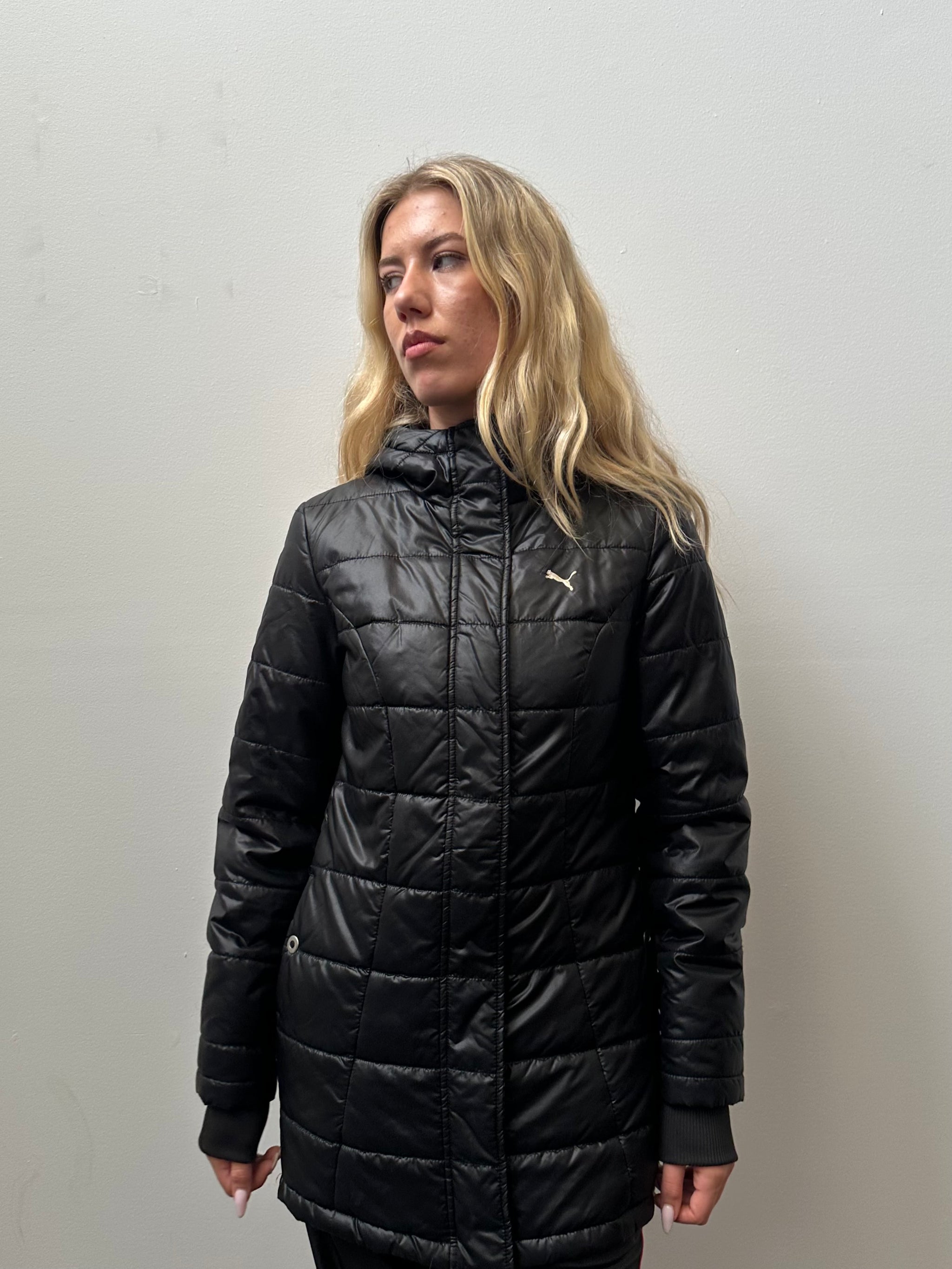 Puma Black Puffer Coat - Size S