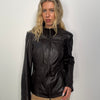 Dark Brown Leather Jacket - Size L