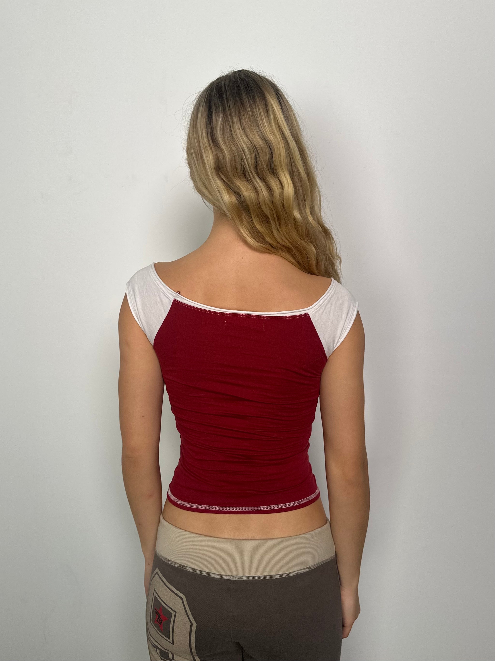 Abercrombie & Fitch Burgundy Graphic Tank - Size S