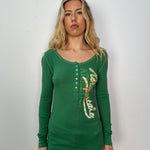 Aeropostale Green Waffle Long Sleeve - Size L