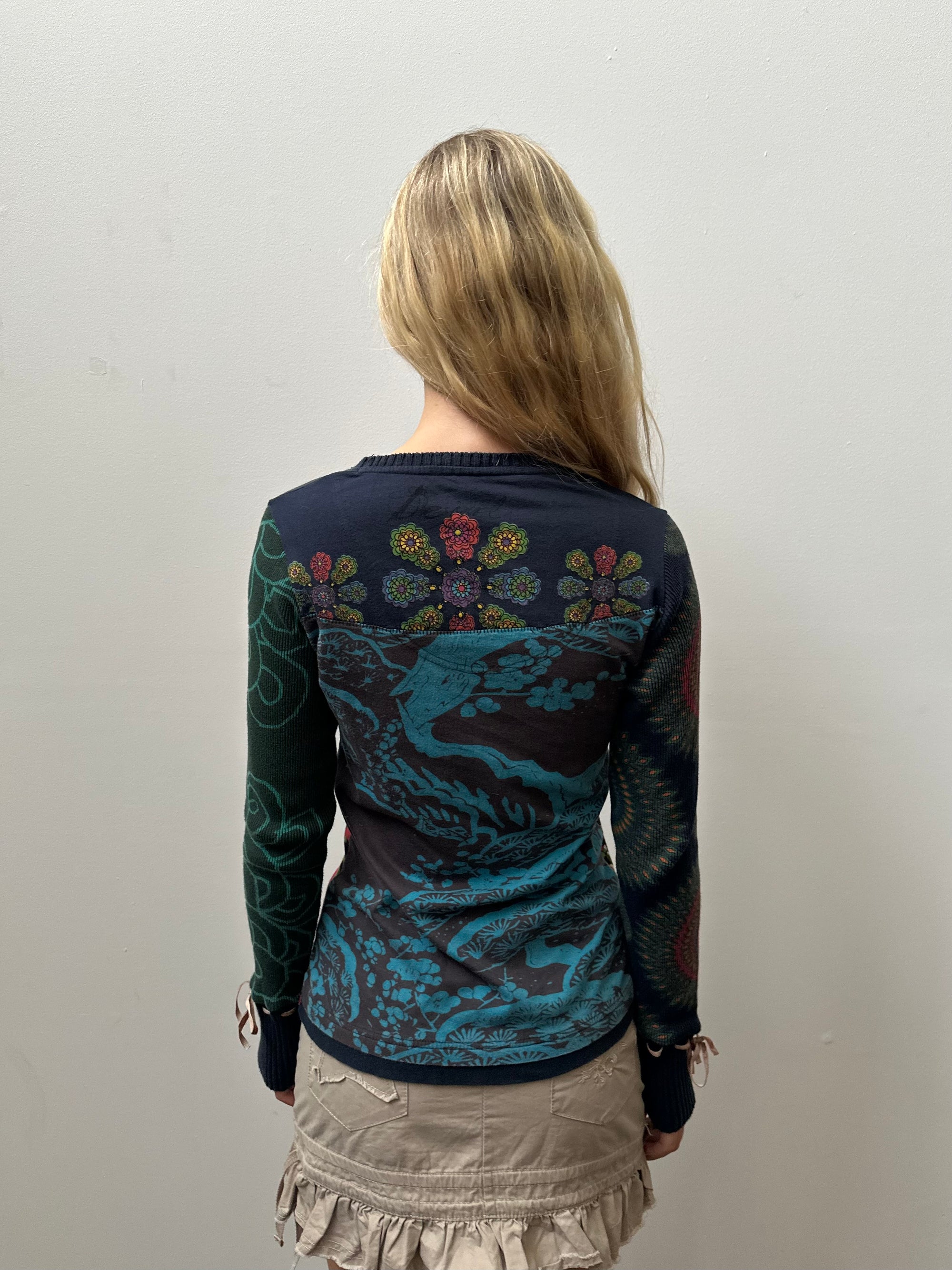 Desigual Multicoloured Graphic Top - Size M