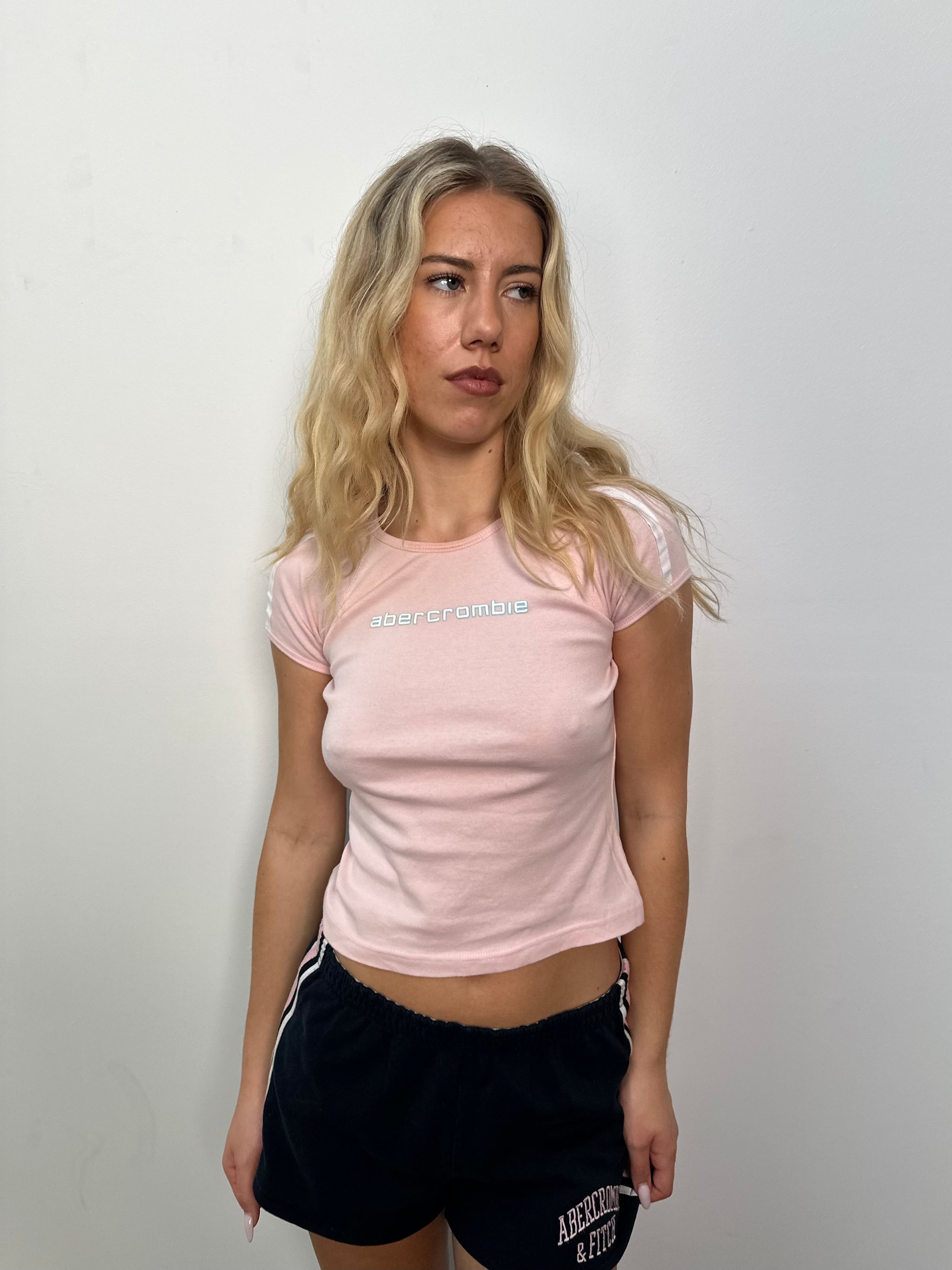 Abercrombie & Fitch Baby Pink T-Shirt - Size M