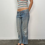 Low-Rise Light Wash Straight LegJeans - Size M