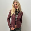 Burgundy Soft Leather Jacket - Size S