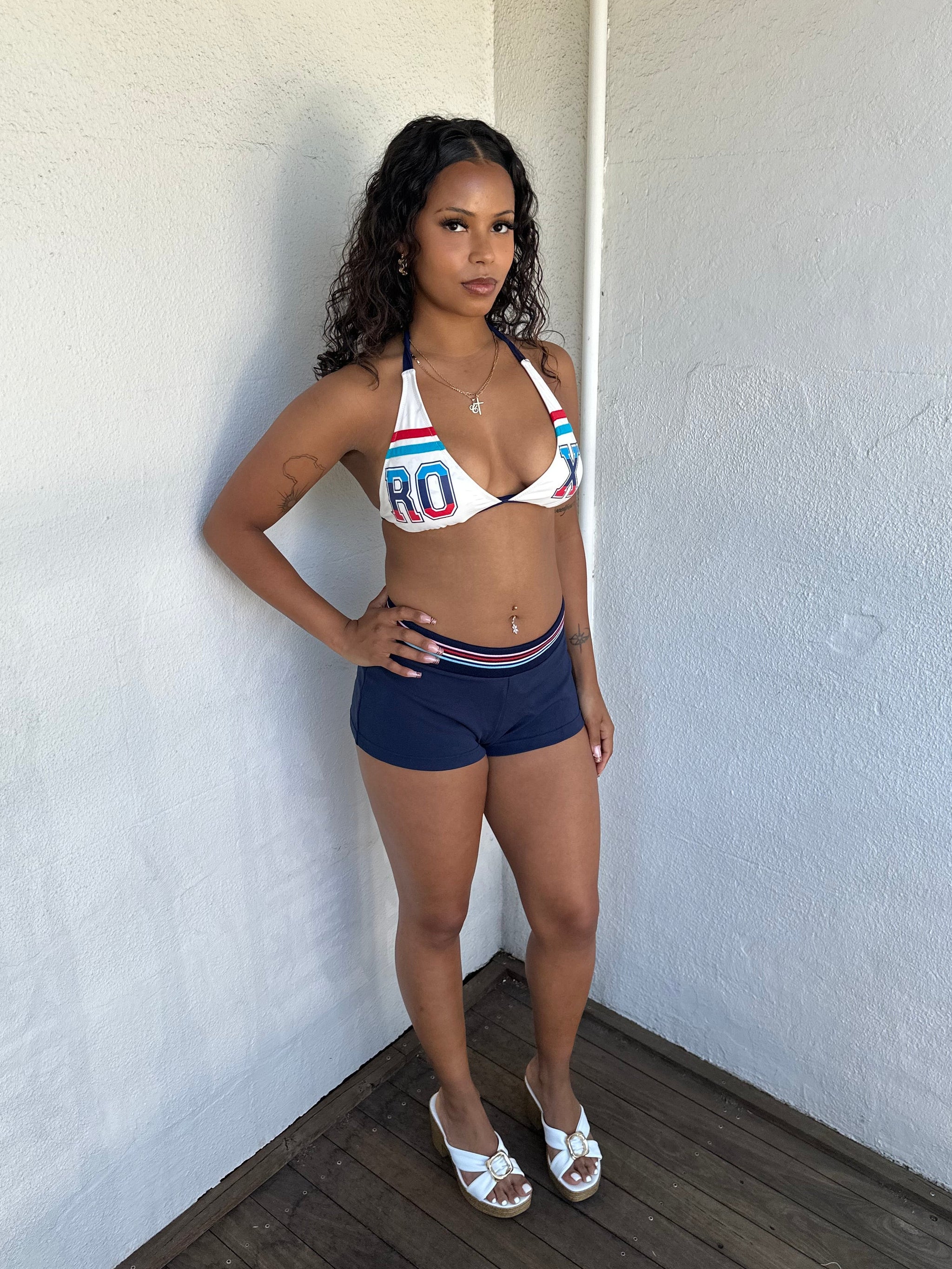 Y2K Roxy Spell Out Bikini Top - Size M
