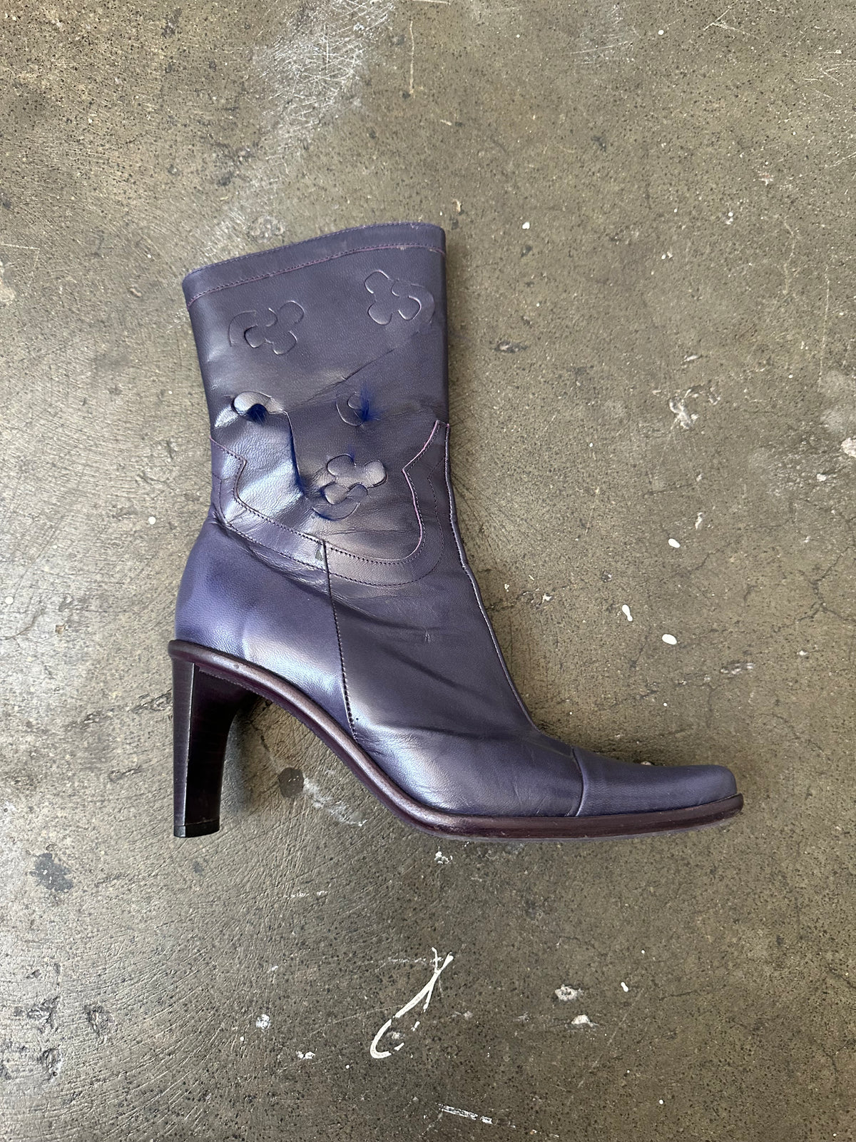Deep Purple Faux Fur Lined Boots - Size 8