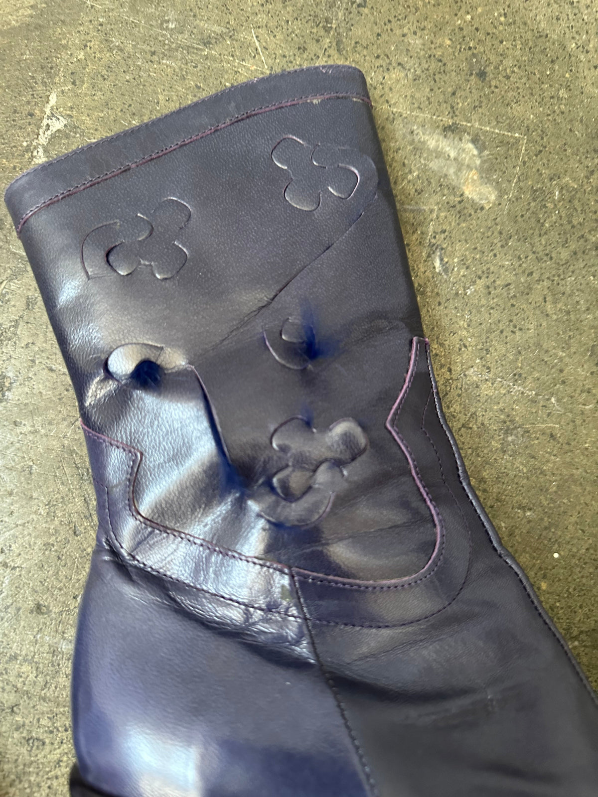 Deep Purple Faux Fur Lined Boots - Size 8