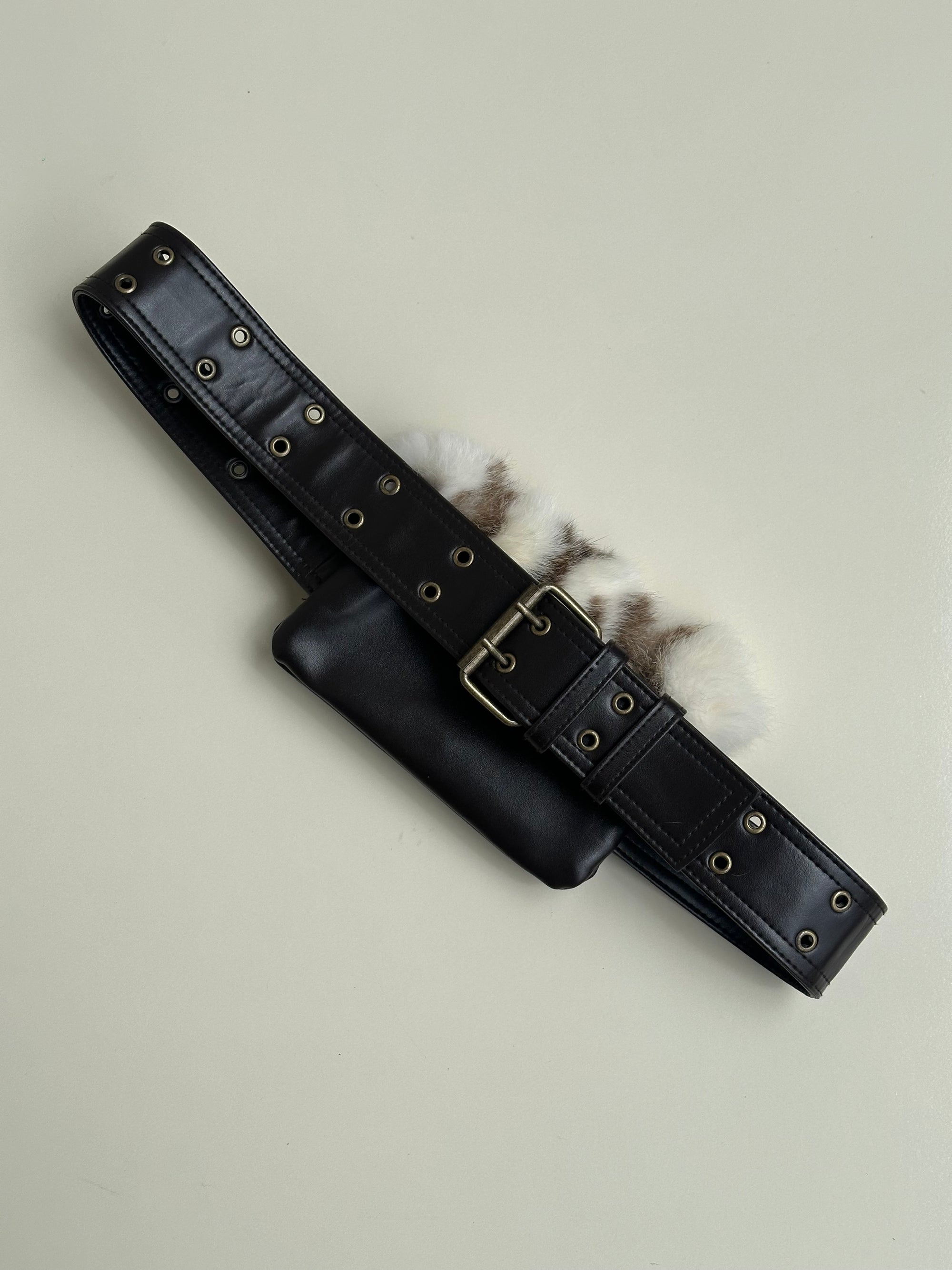 Faux Fur Bag Belt