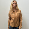 Tan Leather Jacket - Size M