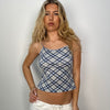 Blue Tartan Printed Cami Top - Size S