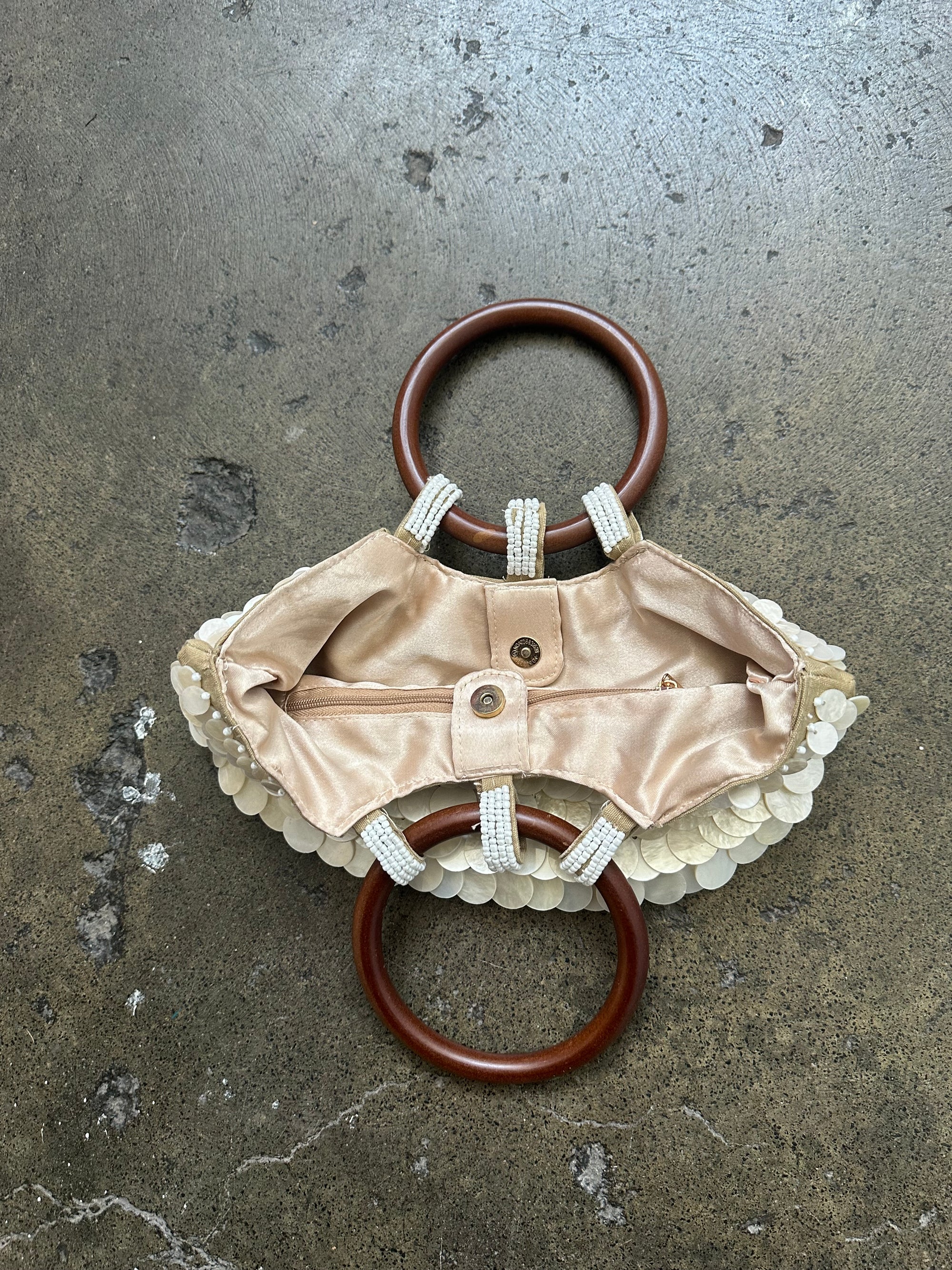 Boho Pearl Beaded Mini Bag