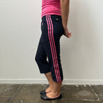 Adidas Navy & Pink Capri Pants - Size S