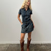 Warm Denim Collared Dress - Size L