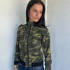 Camo Print Y2K Utilitarian Style Jacket - Size S